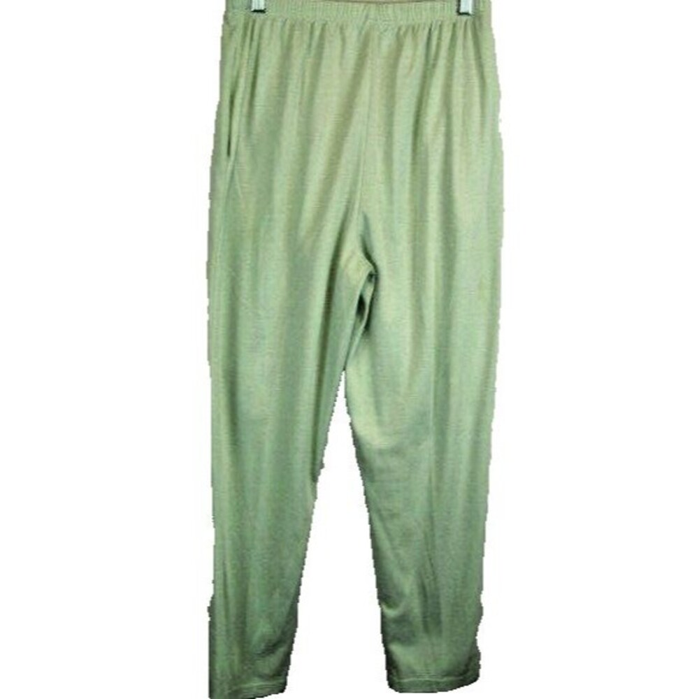 Womens NWOT Links Pale Green Elastic Waist Summer Casual Pants sz M (26x27x13R)